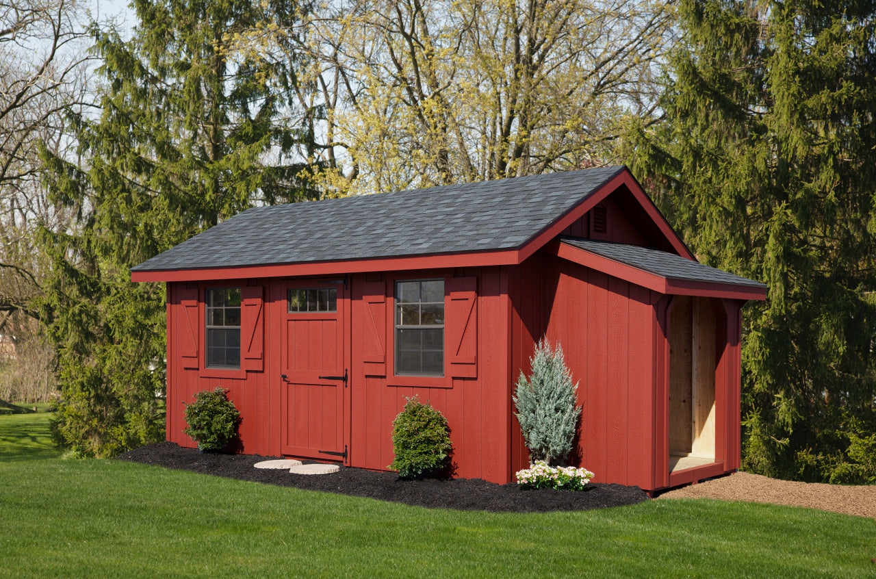 Red shed deals porch swing